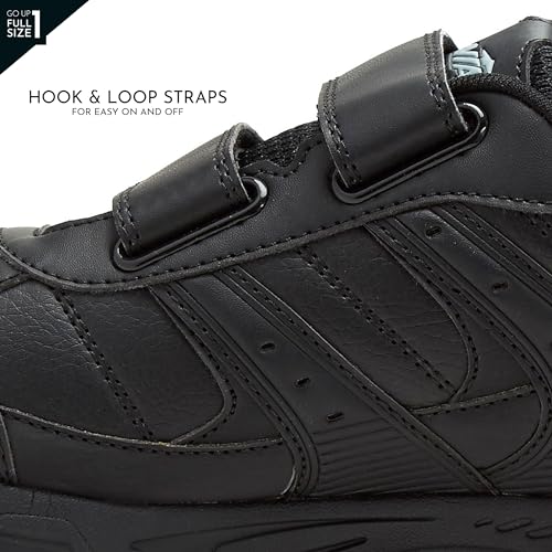 Avia Avi-Union II Non Slip Walking Shoes for Men - Hook and Loop, Memory Foam Comfort, Black Wide Width
| Avia Avi-Unio