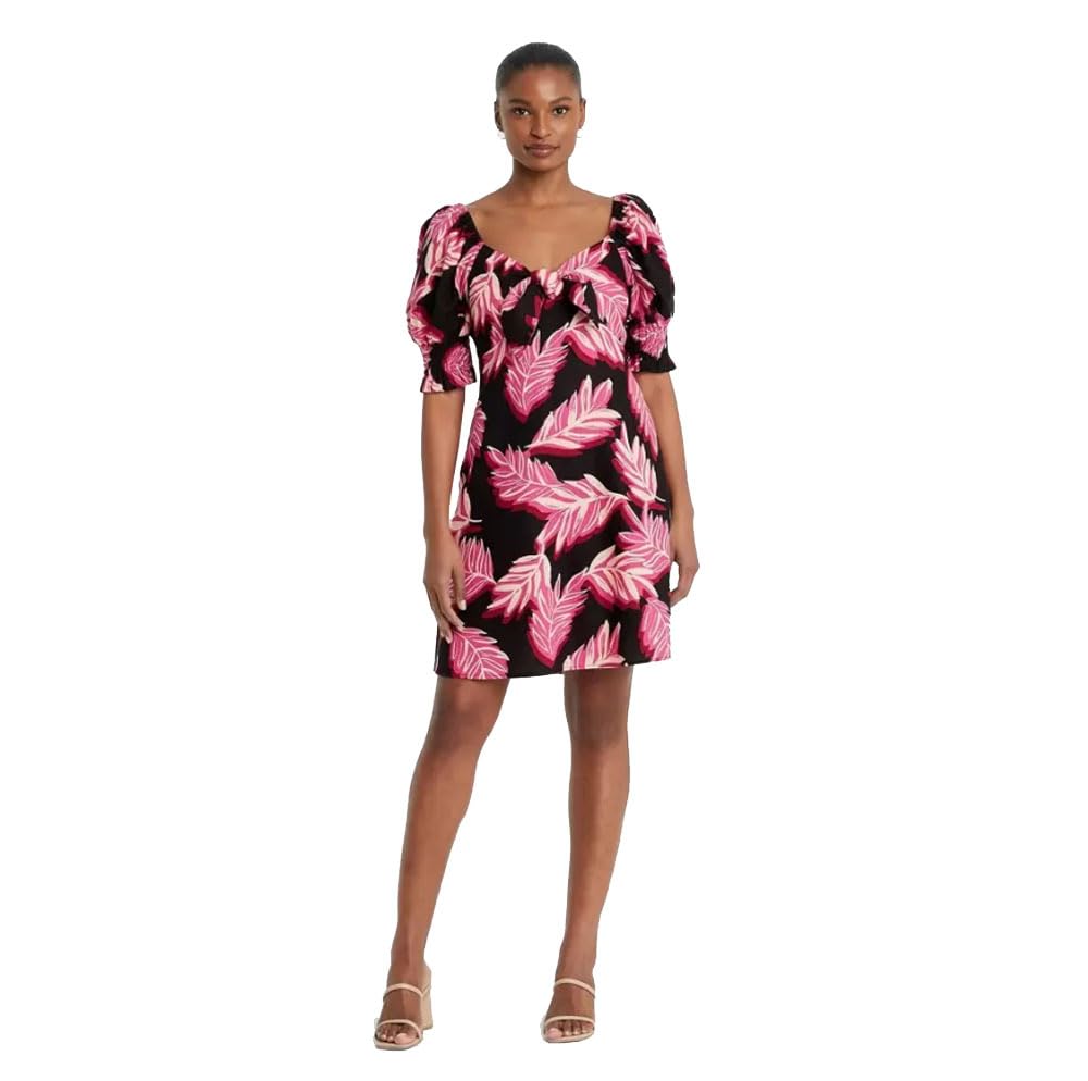 Who What Wear Women's Cozy Puff Elbow Sleeve Dress for Casual Summer Events